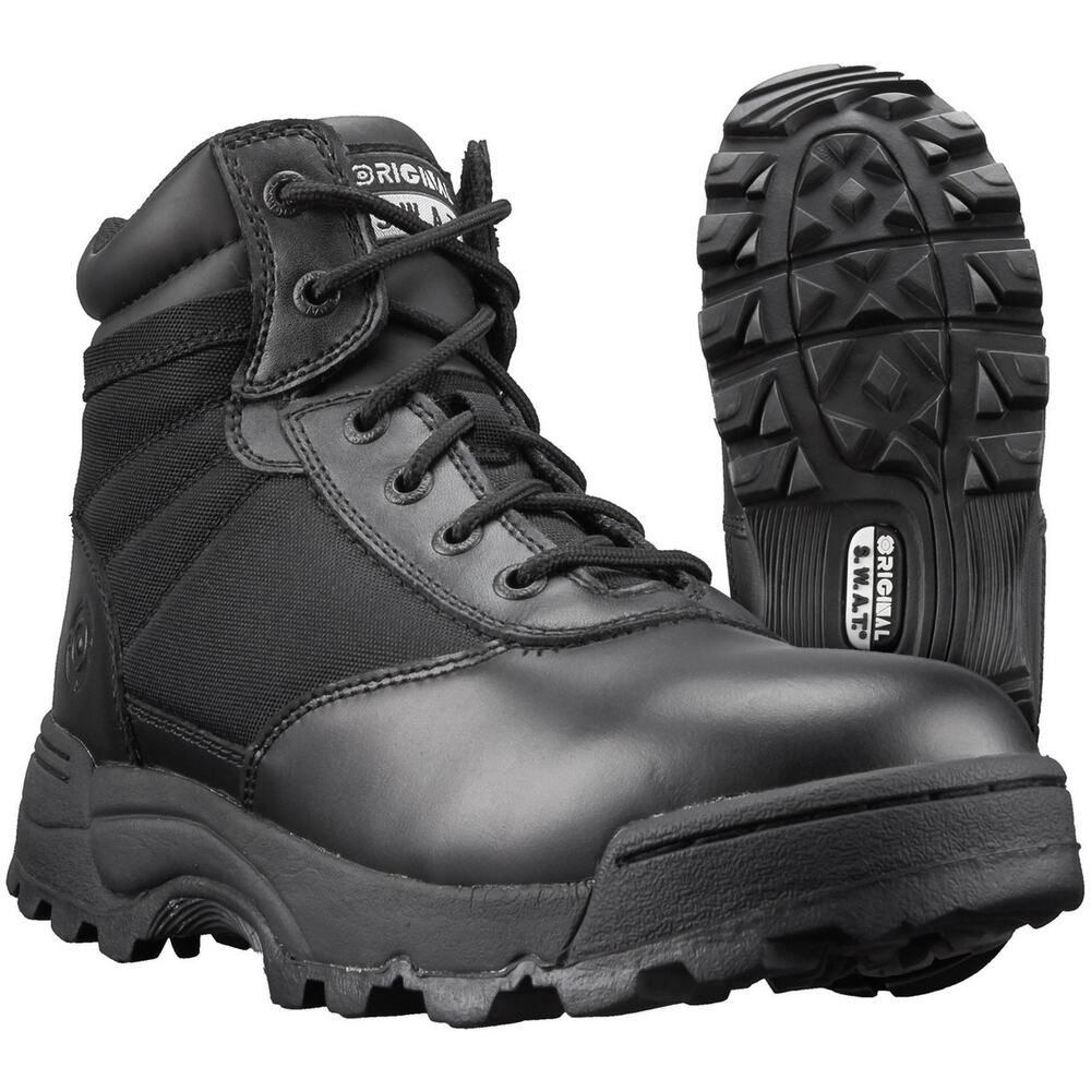Original S.W.A.T Men 14 Black Leather Classic 6" Lace Up Performance Boot P22-20